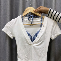  အင်္ကျီလေးဝယ်လာတာ free sizeဆိုတော့ အဆင်ပြေမယ်ဆိူပြီးဝတ်မကြည့်ခဲ့ဘူး sizeလေးအဆင်မပြေဖြစ်နေလို့ ပြန်ရောင်းတာပါ logo tagတွေလည်းမဖြုတ်ထားပါဘူးနော် Image, classified, Myanmar marketplace, Myanmarkt