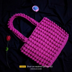  Crochet Popcorn bag Image, classified, Myanmar marketplace, Myanmarkt