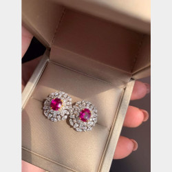  မိုးကုတ် သဘာ၀ ပတ္တမြား စိန်ရံ နားကပ် Image, classified, Myanmar marketplace, Myanmarkt