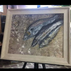  Oil painting Image, classified, Myanmar marketplace, Myanmarkt